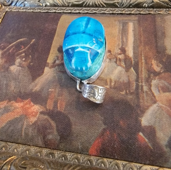 Artisan Egyptian Beetle Pendant - Picture 3 of 6
